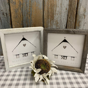 Farmhouse prints with barn and 'Bless This Nest'