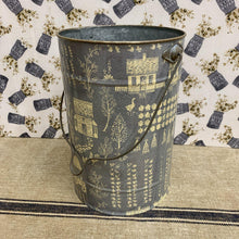 Load image into Gallery viewer, Large metal bucket with farmhouse design