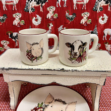 Load image into Gallery viewer, Farmhouse Christmas mugs with farm animals