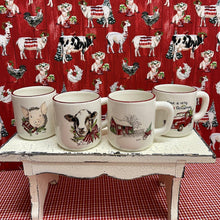 Load image into Gallery viewer, Farmhouse Christmas mugs with country designs