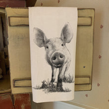 Load image into Gallery viewer, Piglet flour sack cotton dish towel