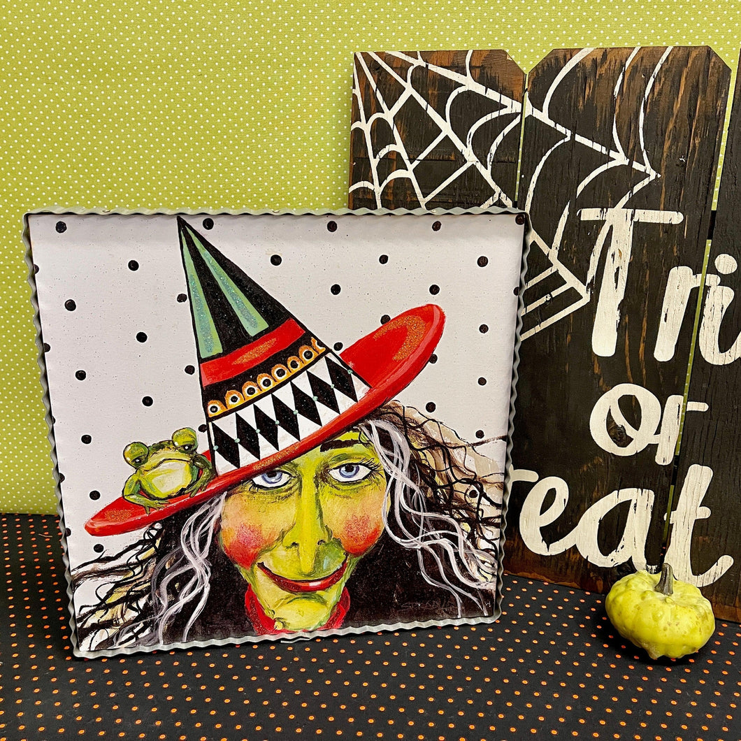 Halloween Framed Art Print with the fashionable Winnie Witch.