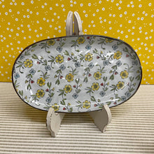 Load image into Gallery viewer, Hand Painted Stoneware Serving Platter in a floral design.