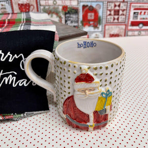Santa Christmas Mug with holiday message inside