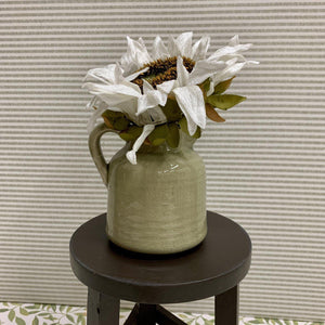 Little sage pitcher with floral stem