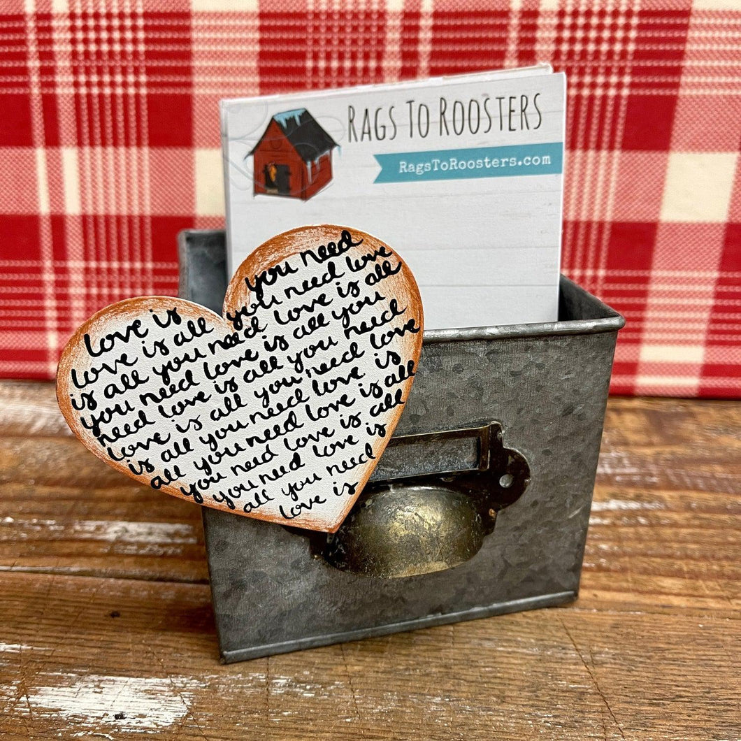 Valentine Magnet with love themed words.