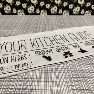 Kitchen Towel with lots of useful tips.