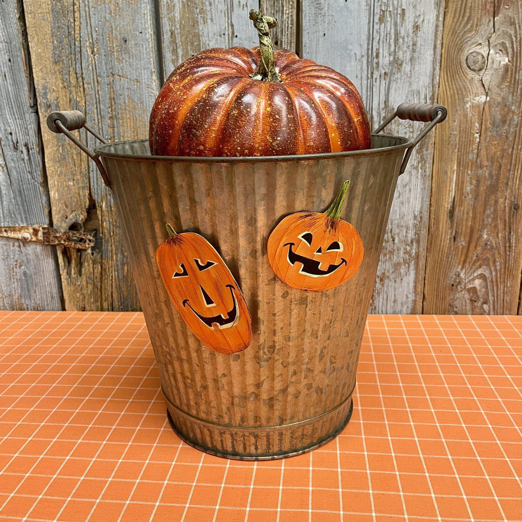 Bright orange Jack O' Lantern magnets