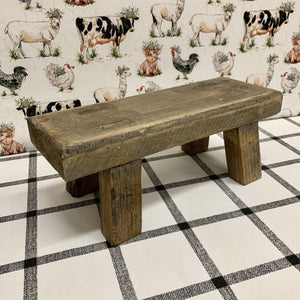 Primitive booster stool made from reclaimed wood