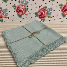 Load image into Gallery viewer, Sprin,g Blue Cloth Dinner Napkins in sets of four.