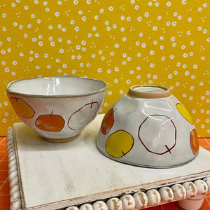Colorful Stoneware Bowls in irregular shapes.