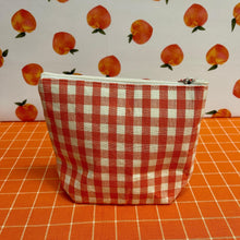 Load image into Gallery viewer, Red &amp; White Check Tavel Bag.