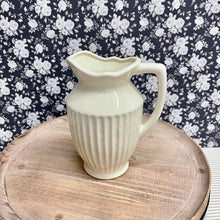Load image into Gallery viewer, Beautiful Vintage Inspired Pottery Pitcher in lovely creamy white color.