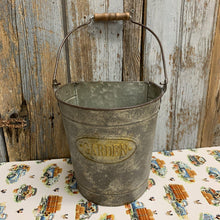 Load image into Gallery viewer, Small wall bucket embossed with Garden
