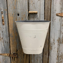 Load image into Gallery viewer, Large white hanging bucket with handle