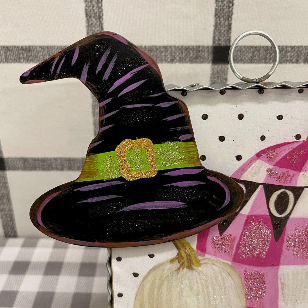 Halloween sparkly Witch Hat Magnet