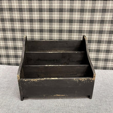 Load image into Gallery viewer, Rustic wood black tabletop divided organizer