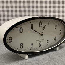 Load image into Gallery viewer, Retro style table clock in white and black